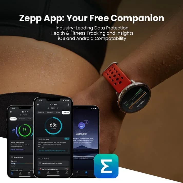 AMAZFIT Active 2 Smart Watch - Black, Silicone Strap thumbnail