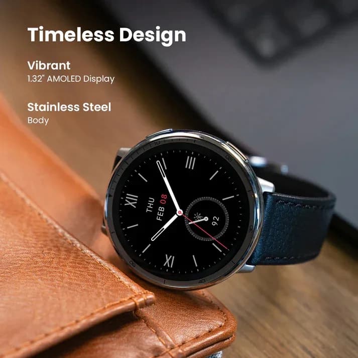 AMAZFIT Active 2 Smart Watch - Black, Silicone Strap thumbnail