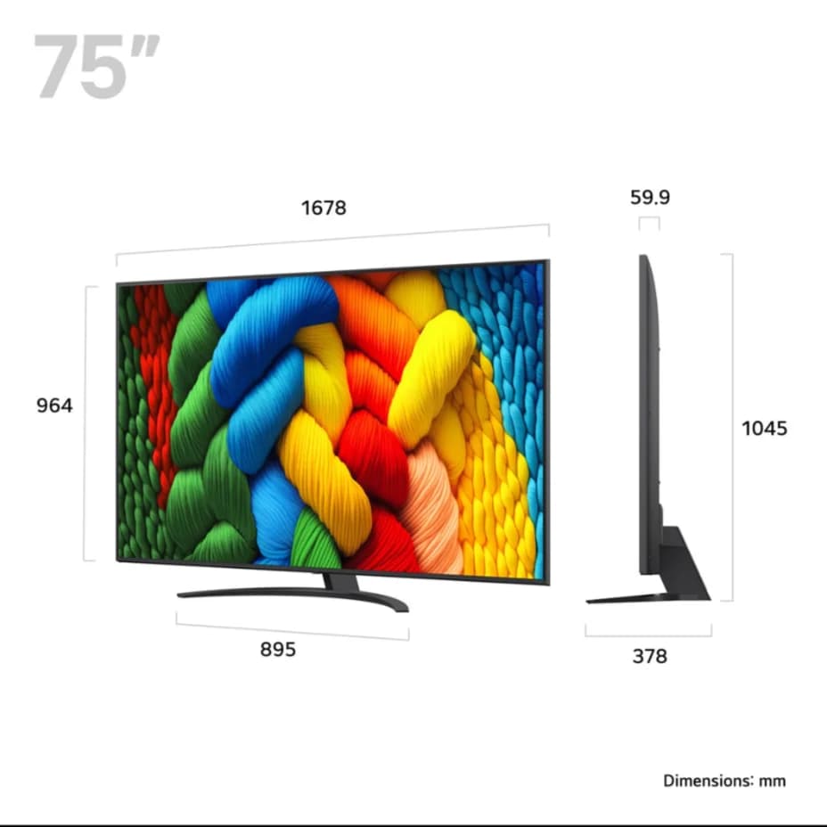 LG 75NANO81A6A 75" NanoCell AI 4K HDR Smart TV 2025 thumbnail