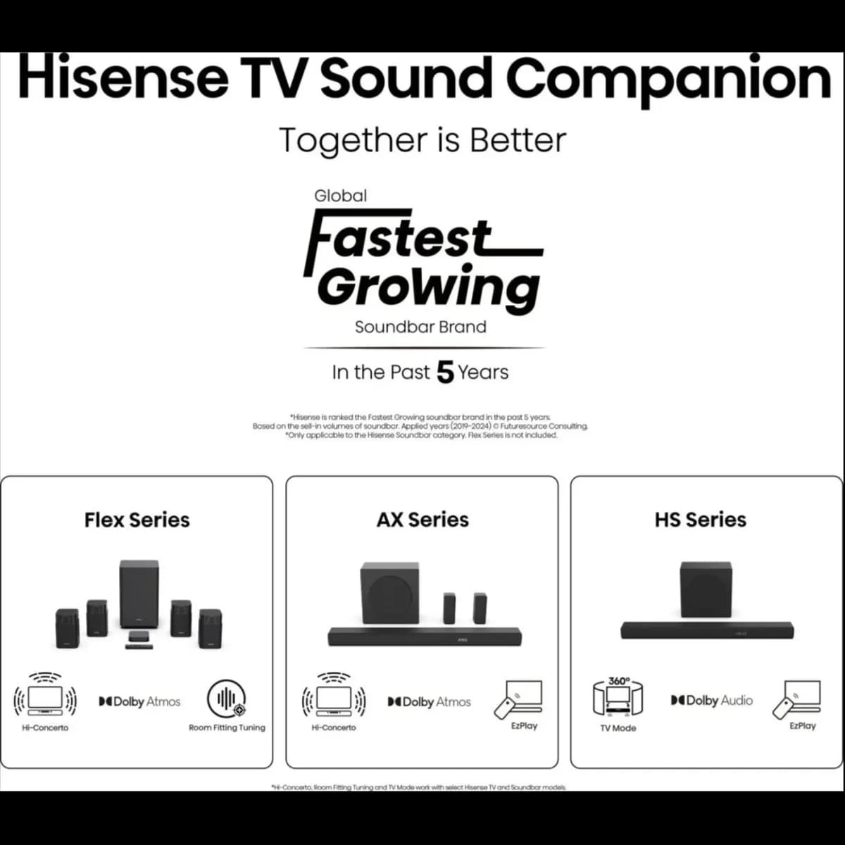 HISENSE 100U7QTUK 100" Mini LED 4K 165Hz Smart AI TV with Freely thumbnail