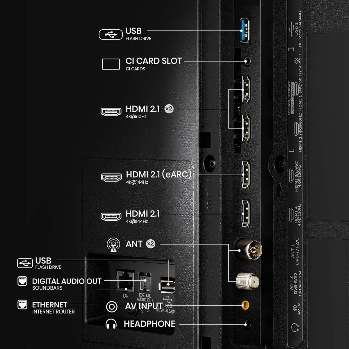 HISENSE 65A85NTUK 65" Smart 4K Ultra HD HDR OLED TV thumbnail