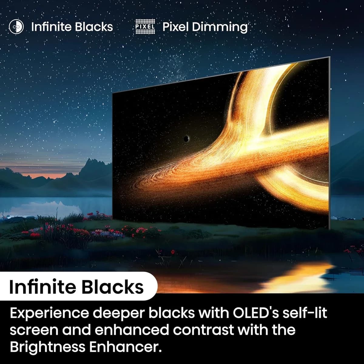 HISENSE 65A85NTUK 65" Smart 4K Ultra HD HDR OLED TV thumbnail