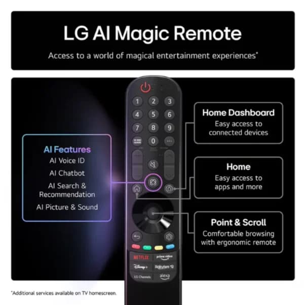 LG OLED65B56LA 65" OLED AI 4K HDR Smart TV 2025 thumbnail