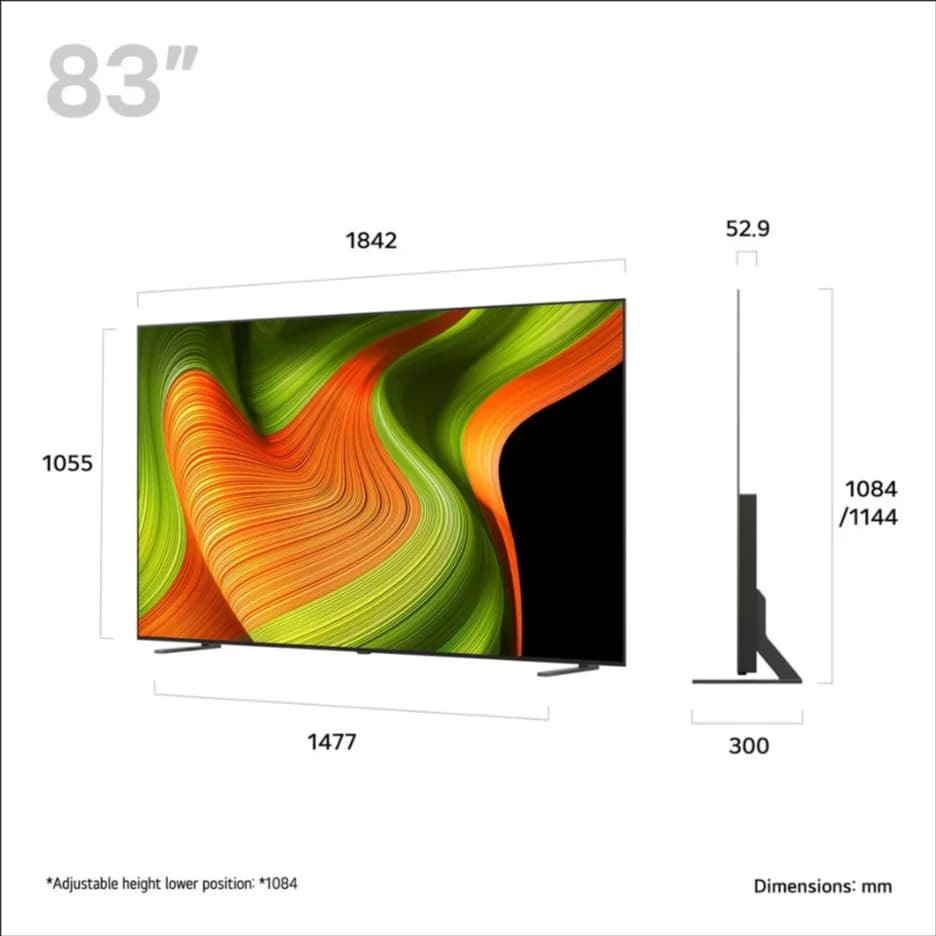 LG OLED83B56LA 83" OLED AI 4K HDR Smart TV 2025 thumbnail