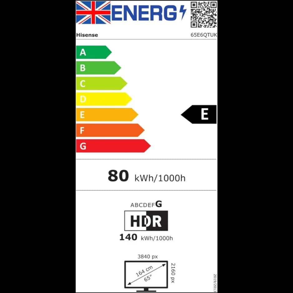 HISENSE 65E6QTUK 65" LED 4K HDR Smart TV with Freely thumbnail