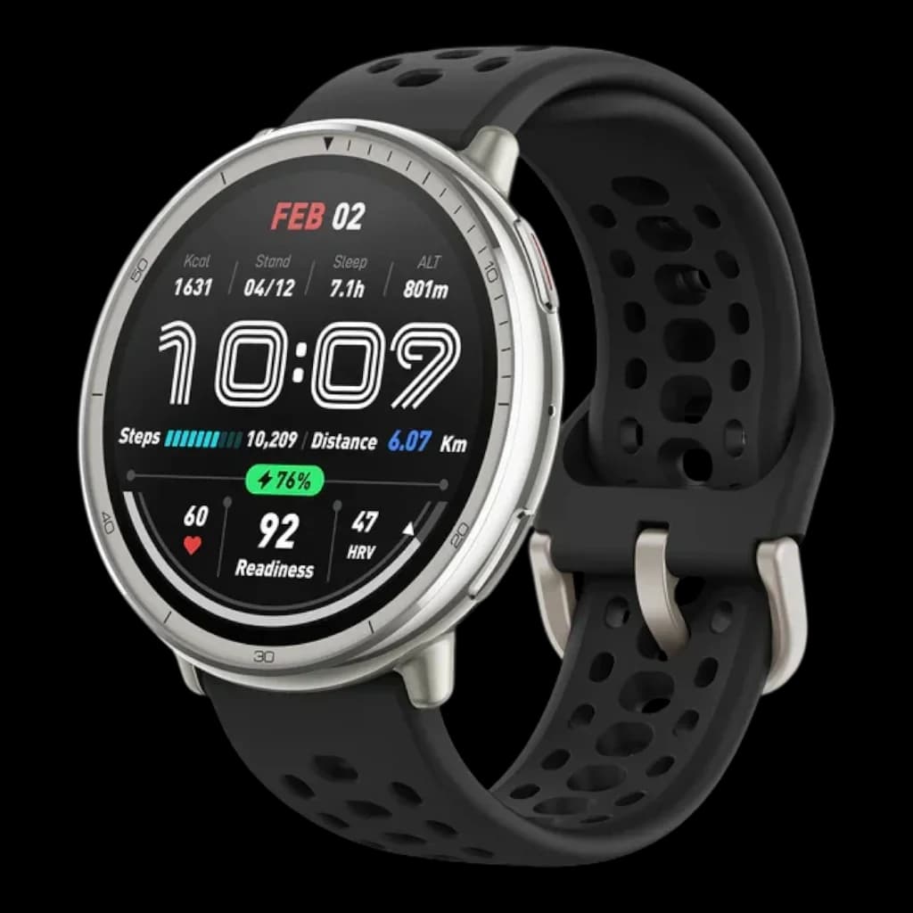AMAZFIT Active 2 Smart Watch - Black, Silicone Strap