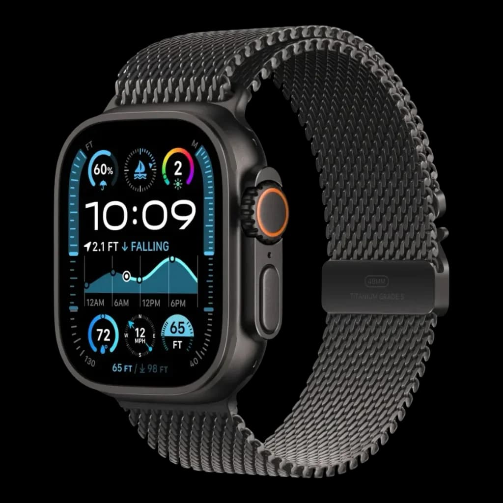 Apple Watch Ultra 2 Cellular - 49 mm Titanium Case, Milanese Loop, Large