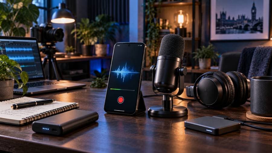 Phones for Voice Recording & Podcasts (UK 2026) – Clear Mics, Storage & Battery for Creators